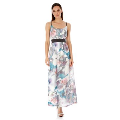 Uttam Boutique Multicoloured Cherry Blossom Print Maxi Dress